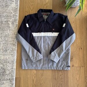 VTG Quiksilver Detroit Style Bomber Jacket Men's Medium Navy Puffer Surf Y2K 00s